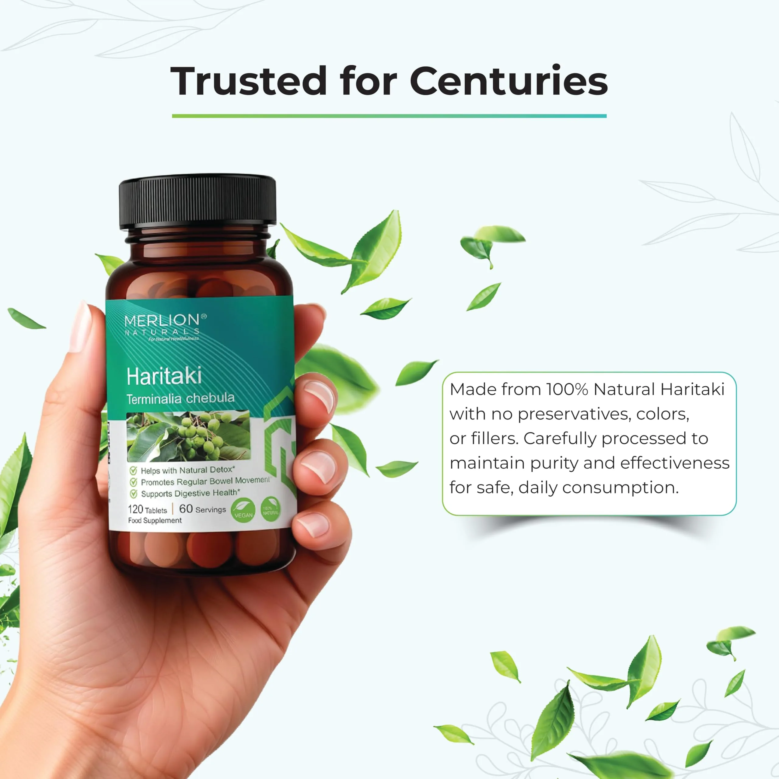 Merlion Naturals Haritaki 500mg Tablets | Ayurvedic Terminalia Chebula Supplement | Natural Digestive Support-5