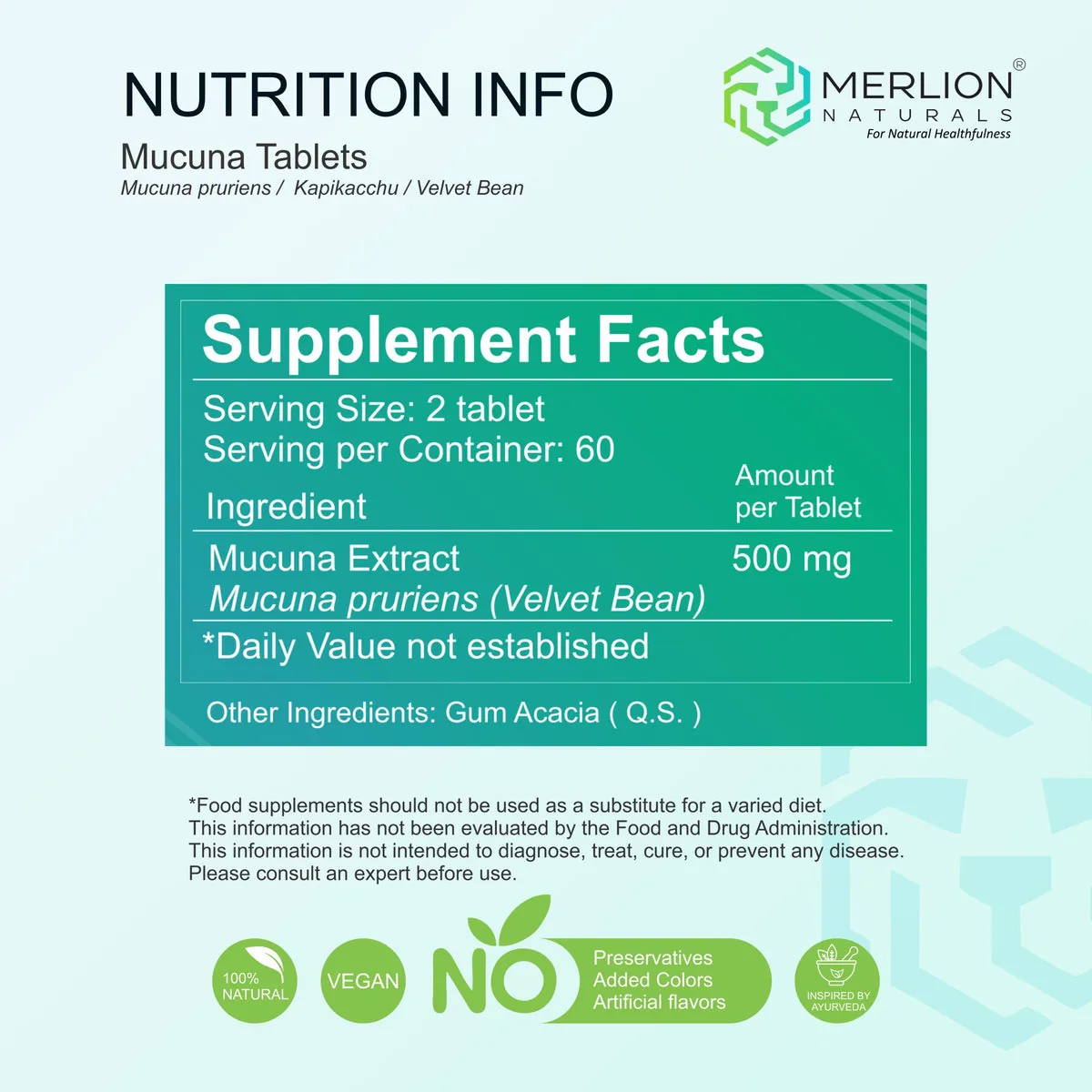 Merlion Naturals Kapikachhu Tablets | Mucuna Pruriens Supplement | Natural Brain and Stress Support-3