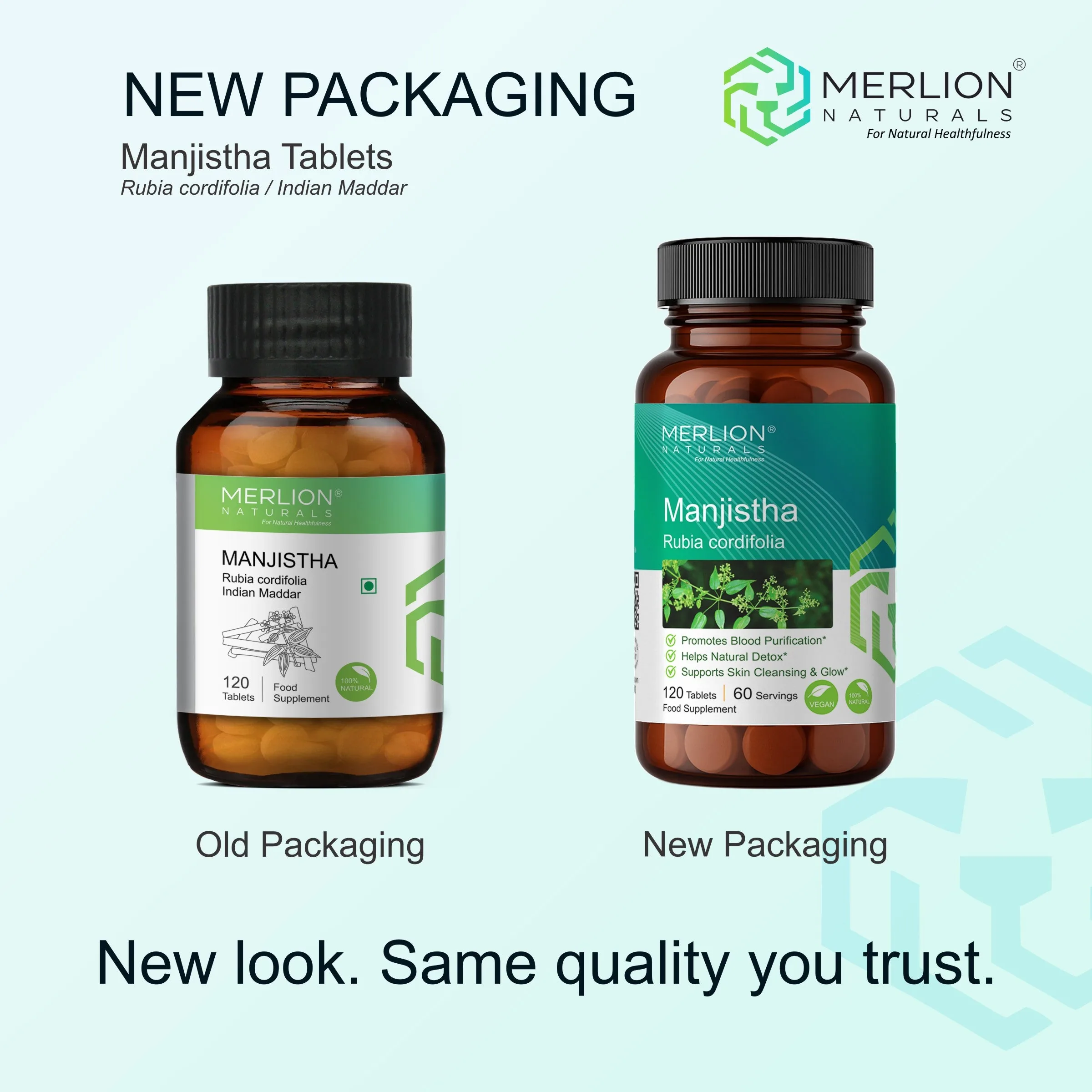 Merlion Naturals Manjistha Tablets | Rubia Cordifolia Extract | Natural Blood Purifier & Skin Health Support-1