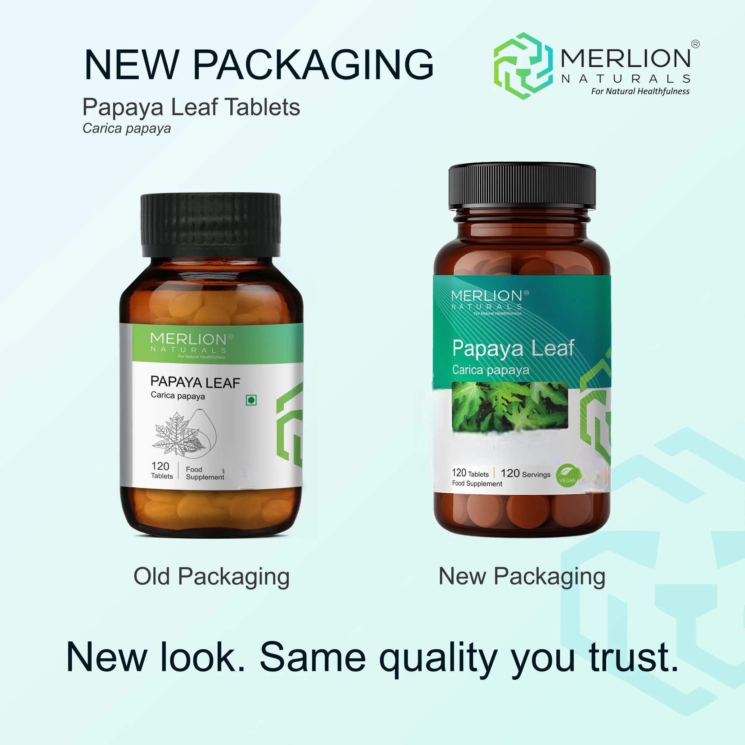 Merlion Naturals Papaya Leaf Tablets | Herbal Wellness Supplement | Supports Immune Function & Platelet Production-1