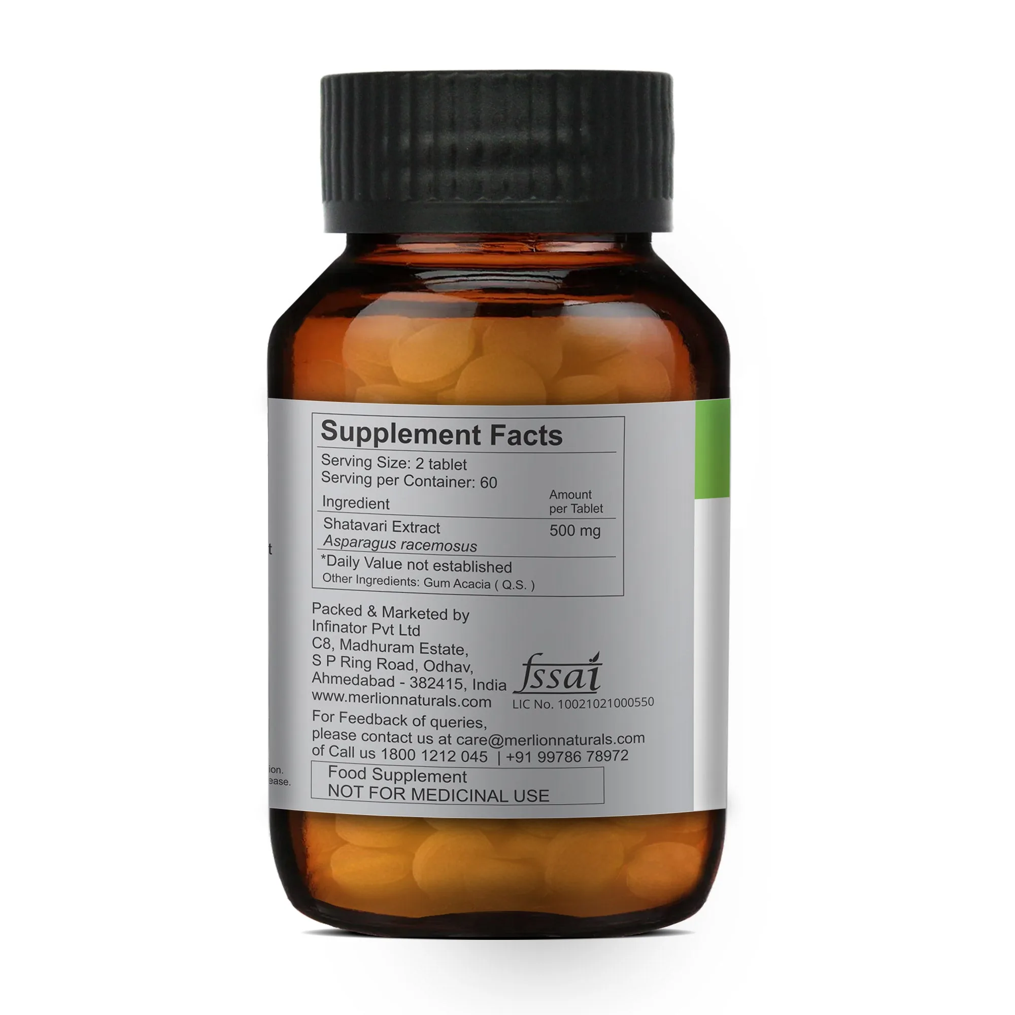Merlion Naturals Shatavari Tablets | Pure Asparagus Racemosus Extract | Ayurvedic Vitality and Balance Support-1
