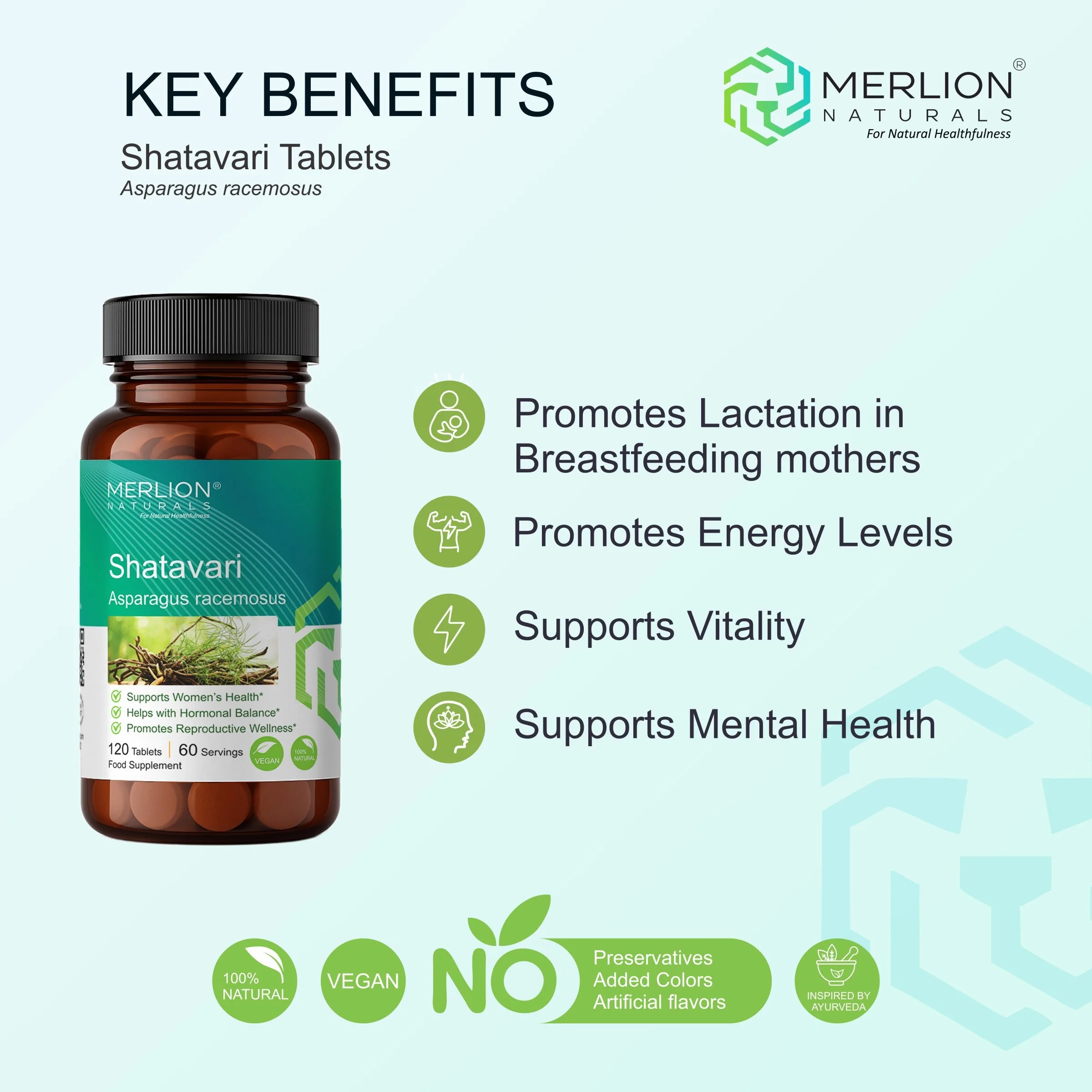 Merlion Naturals Shatavari Tablets | Pure Asparagus Racemosus Extract | Ayurvedic Vitality and Balance Support-5
