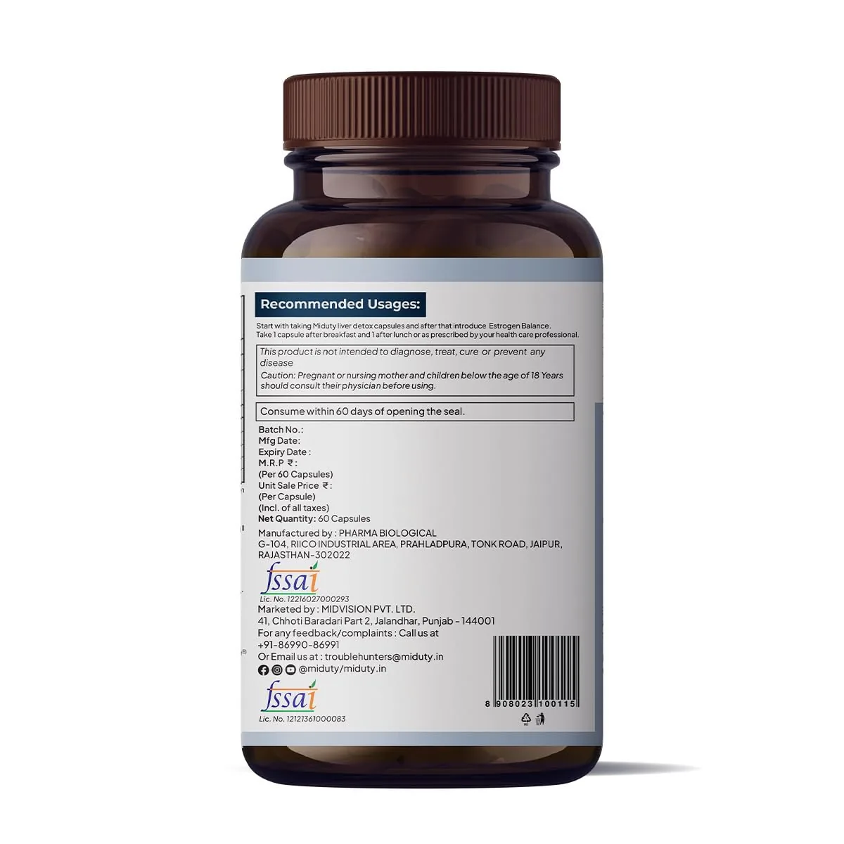 Miduty by Palak Notes Estrogen Balance With Dim Capsules | Hormonal Support Supplement | Estrogen Metabolism Formula-7