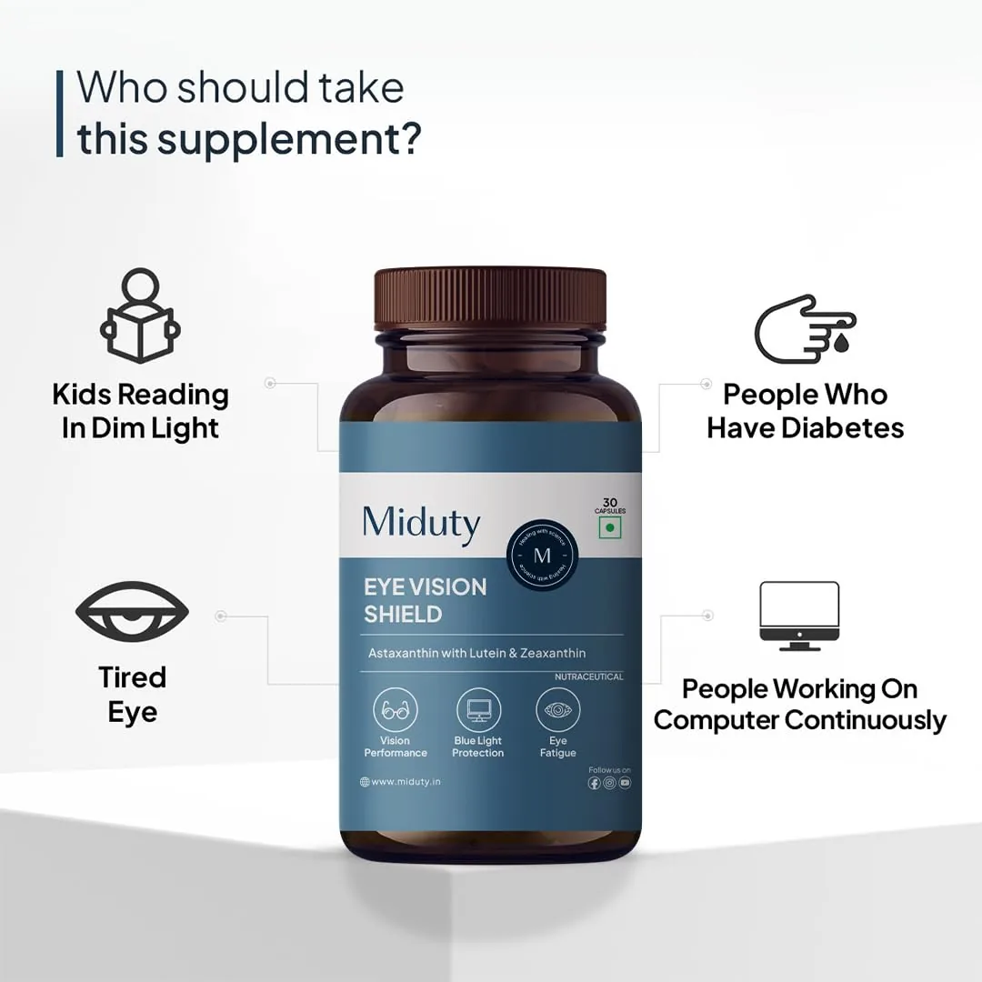 Miduty by Palak Notes Eye Vision Shield | Complete Eye Care Capsules with Lutemax 2020 | Blue Light Protection & Eye Strain Relief-3
