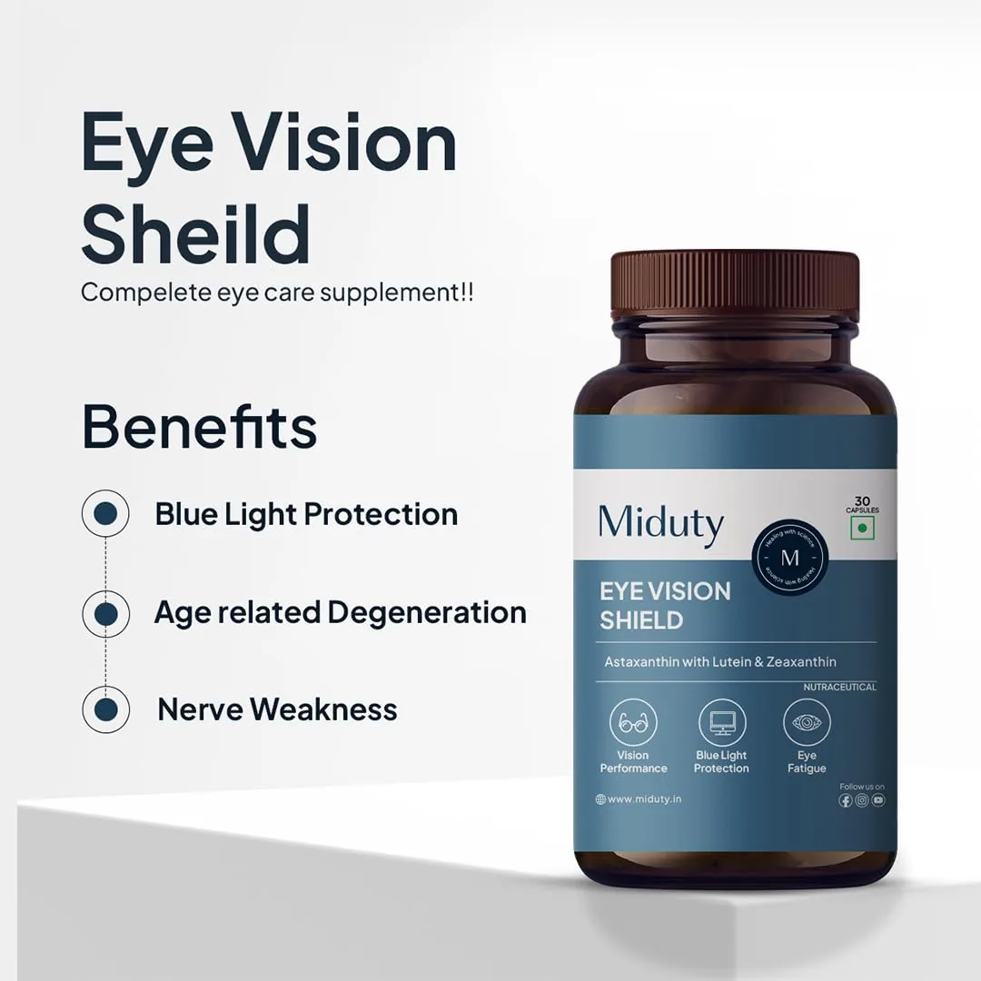 Miduty by Palak Notes Eye Vision Shield | Complete Eye Care Capsules with Lutemax 2020 | Blue Light Protection & Eye Strain Relief-4