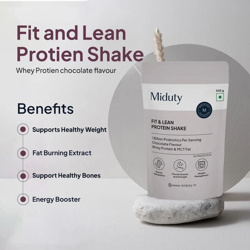 Miduty by Palak Notes Fit & Lean Protein Shake | Whey Isolate Powder | Weight Management & Muscle Recovery-2