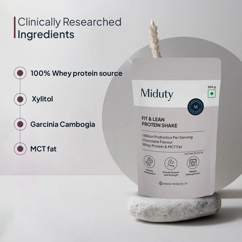 Miduty by Palak Notes Fit & Lean Protein Shake | Whey Isolate Powder | Weight Management & Muscle Recovery-3