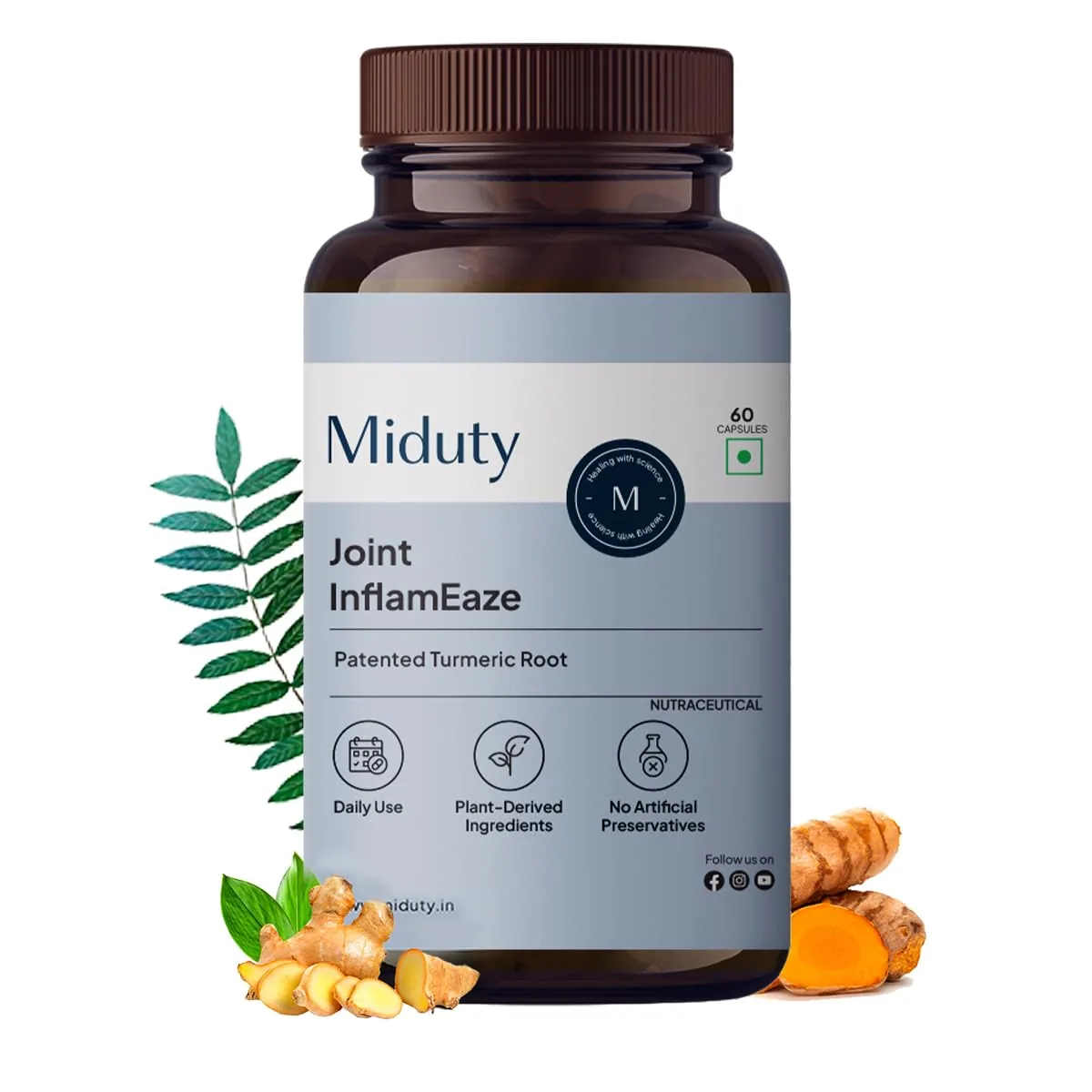 Miduty By Palak Notes Joint Inflameaze Patented Turmeric Root