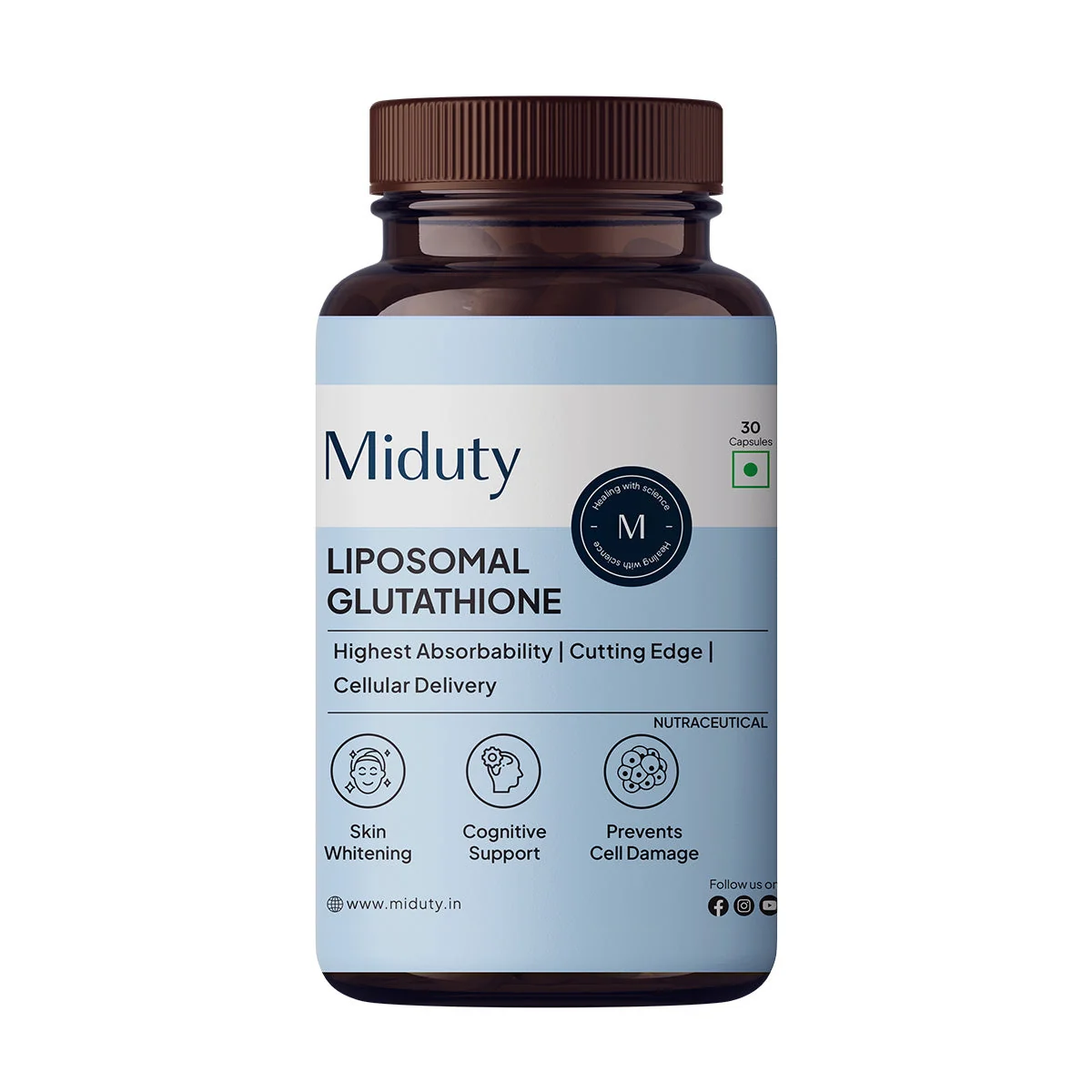 Miduty By Palak Notes Liposomal Glutathione Capsules