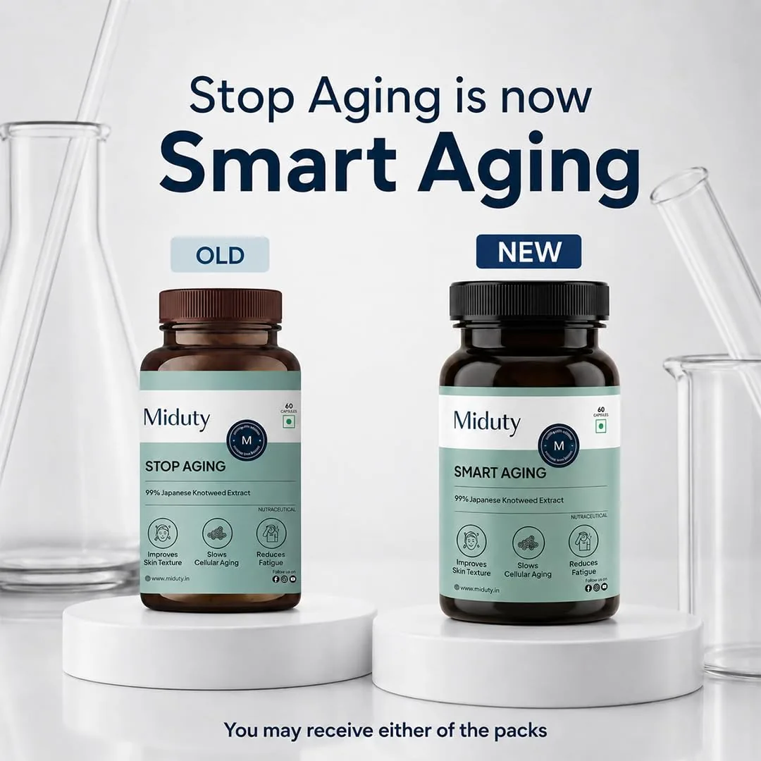 Miduty Smart Aging Capsules | Trans-Resveratrol 99% Supplement | Cellular Health & Longevity Support-2