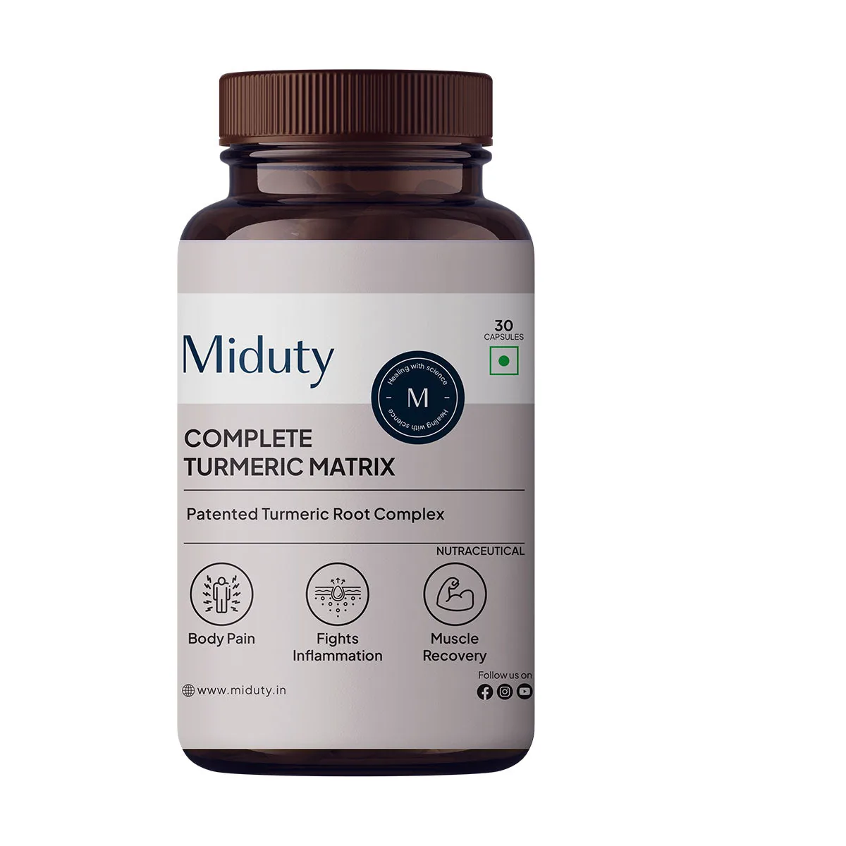 Miduty Complete Turmeric Matrix | Bioavailable Curcumin Capsules | Joint & Inflammation Support-5