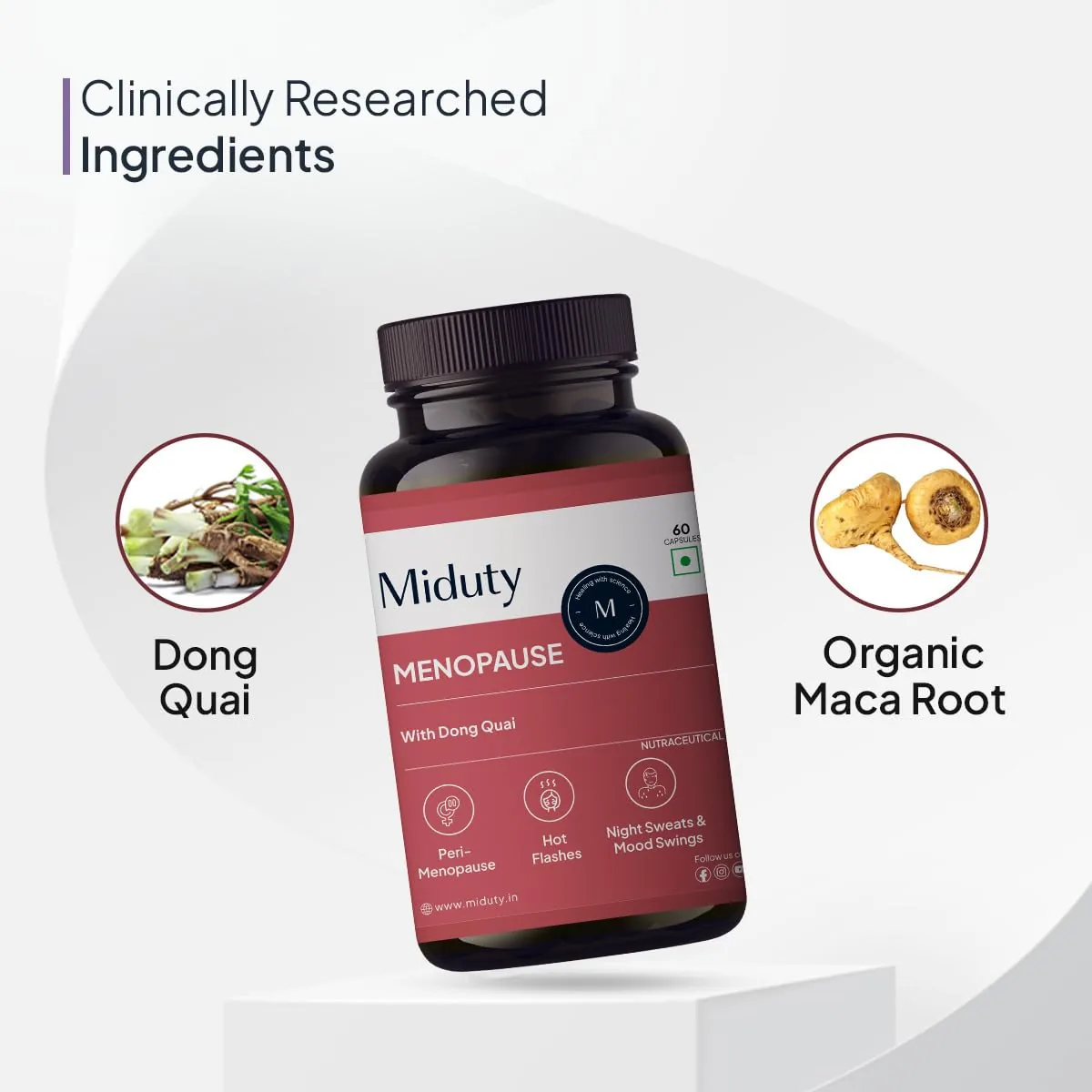 Miduty Menopause Capsules | Natural Hormonal Balance Supplement | Hot Flash & Night Sweat Relief-5