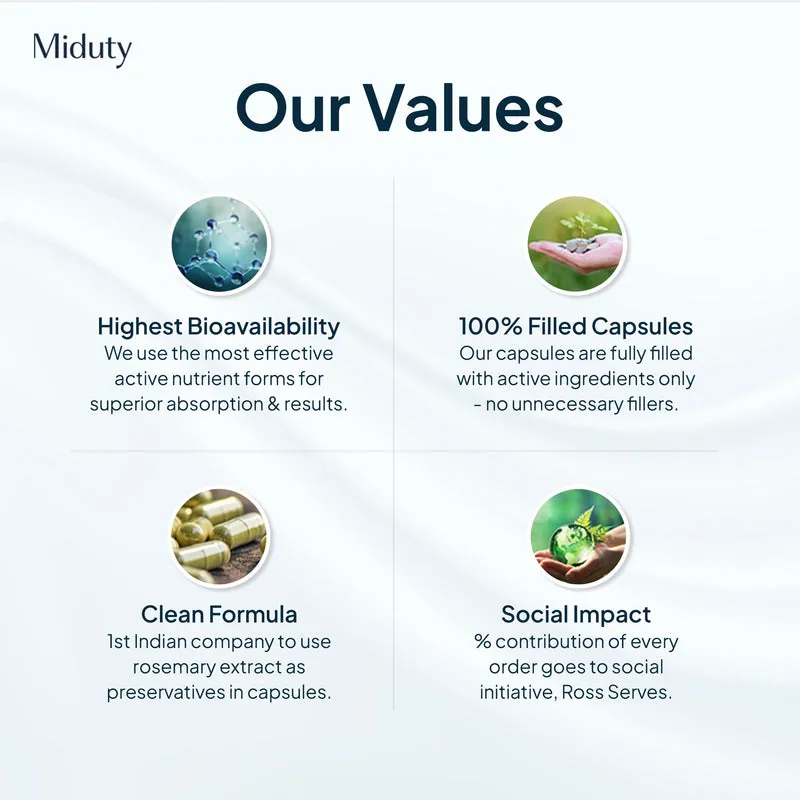 Miduty Multivitamin One Per Day Capsules | Daily Multimineral Supplement | With Vegan Omega-3 & Antioxidants-8