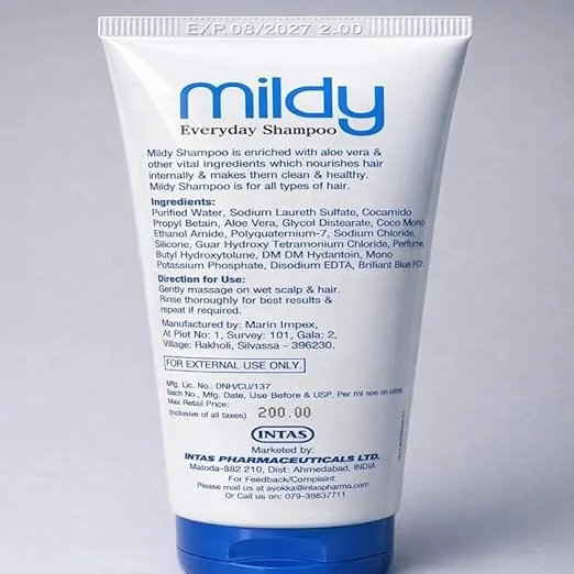 Intas Mildy Everyday Shampoo | Gentle Daily Cleanser | Moisture Balancing Formula-2