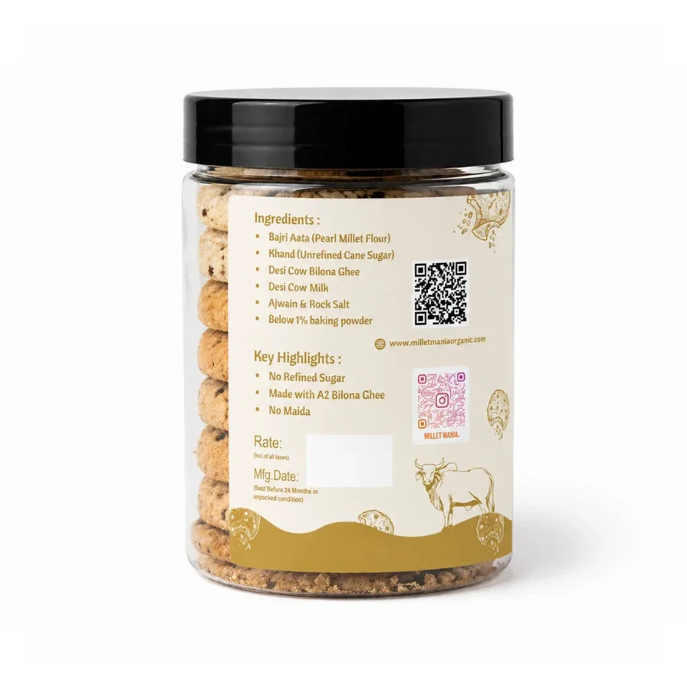 Millet Mania Millet Cookies of Bilona Ghee - Ajwain-2