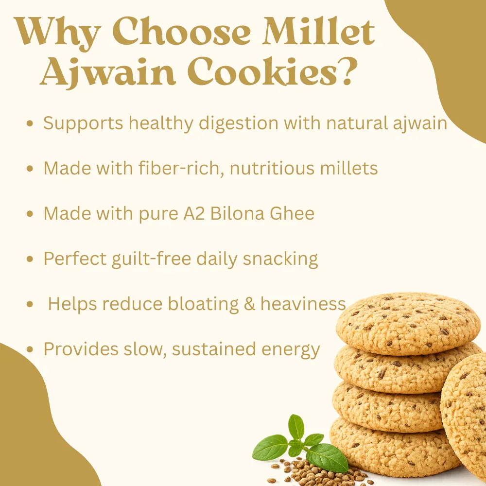 Millet Mania Millet Cookies of Bilona Ghee - Ajwain-4