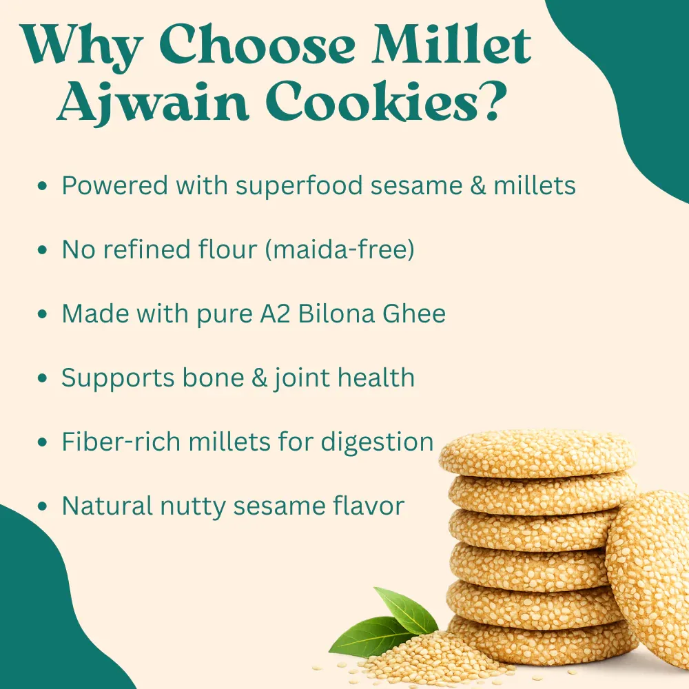 Millet Mania Millet Cookies of Bilona Ghee - Sesame (Til)-4