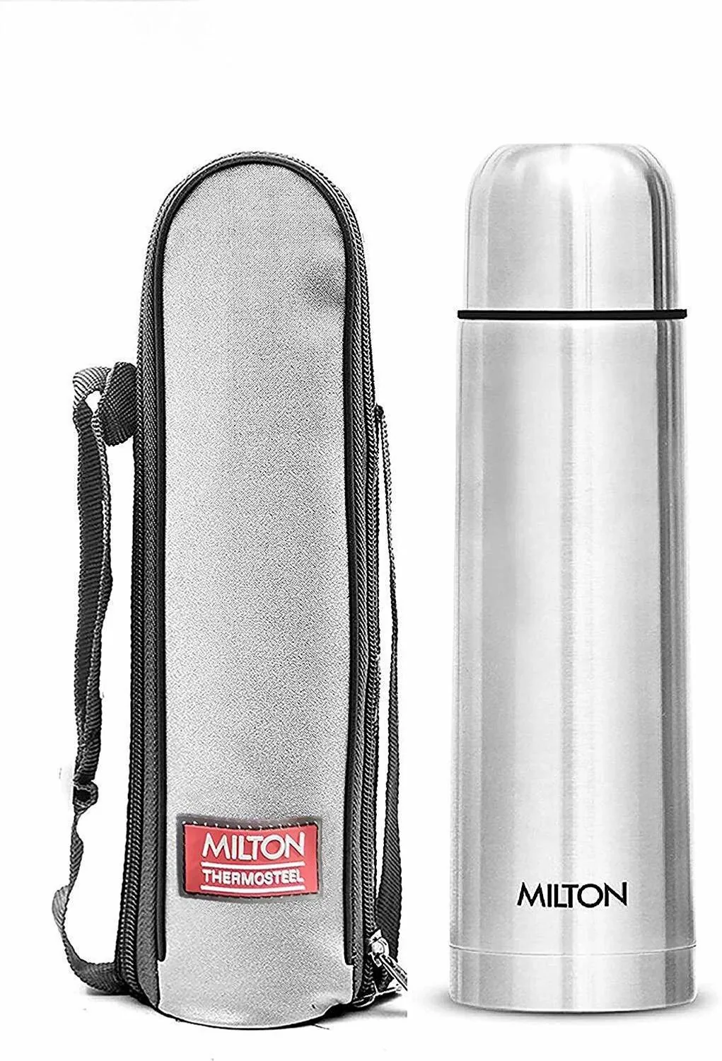 MILTON Flip lid 1000 Thermosteel Water Bottle, ISI Certified, 24 Hr Hot and Cold 1000 ml Stainless Steel Flask 1000 ml