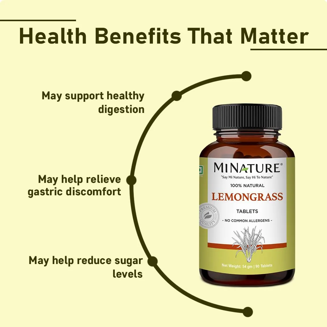 Minature Lemongrass Tablets | Pure Cymbopogon Herbal Supplement | Natural Digestive & Stress Support-2