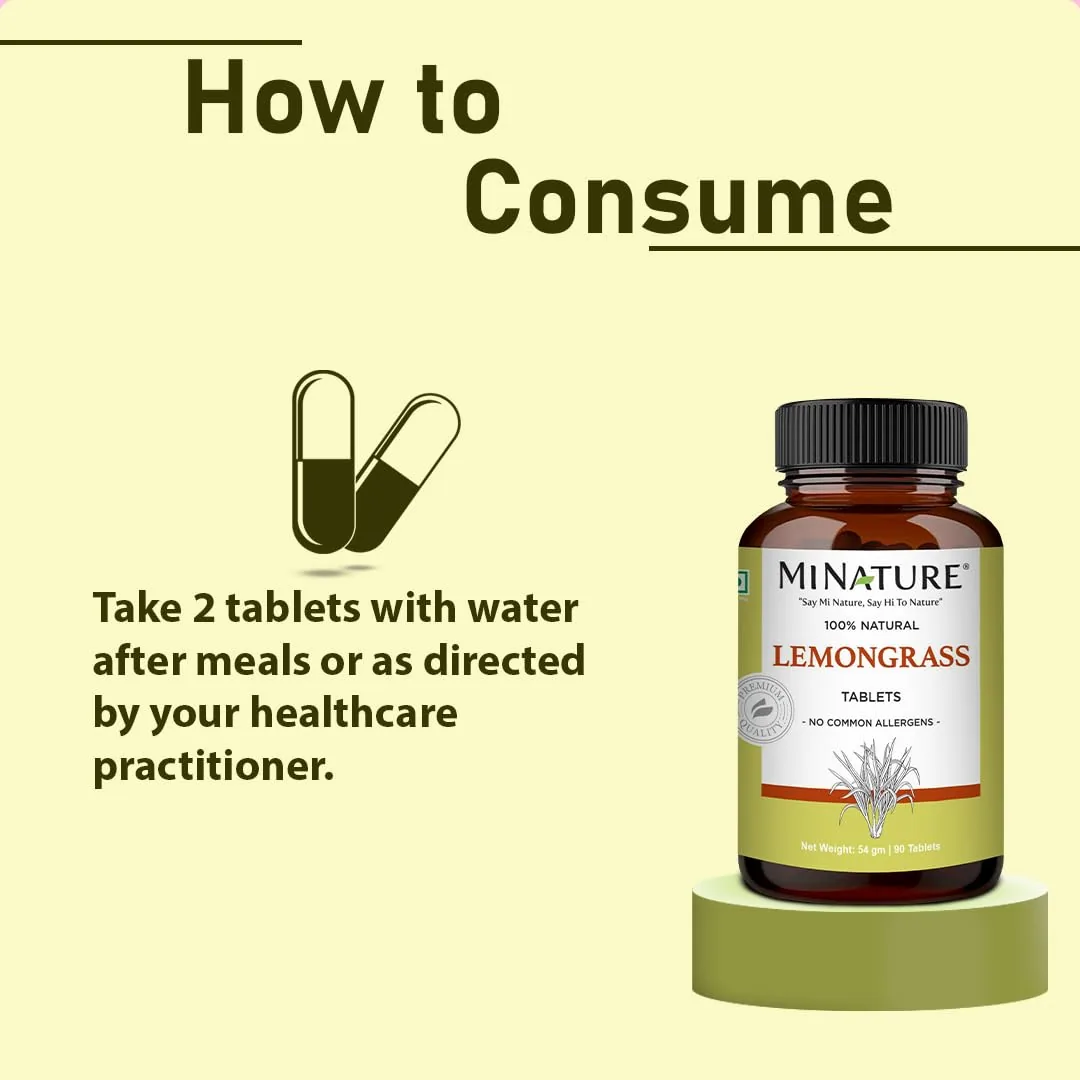 Minature Lemongrass Tablets | Pure Cymbopogon Herbal Supplement | Natural Digestive & Stress Support-3