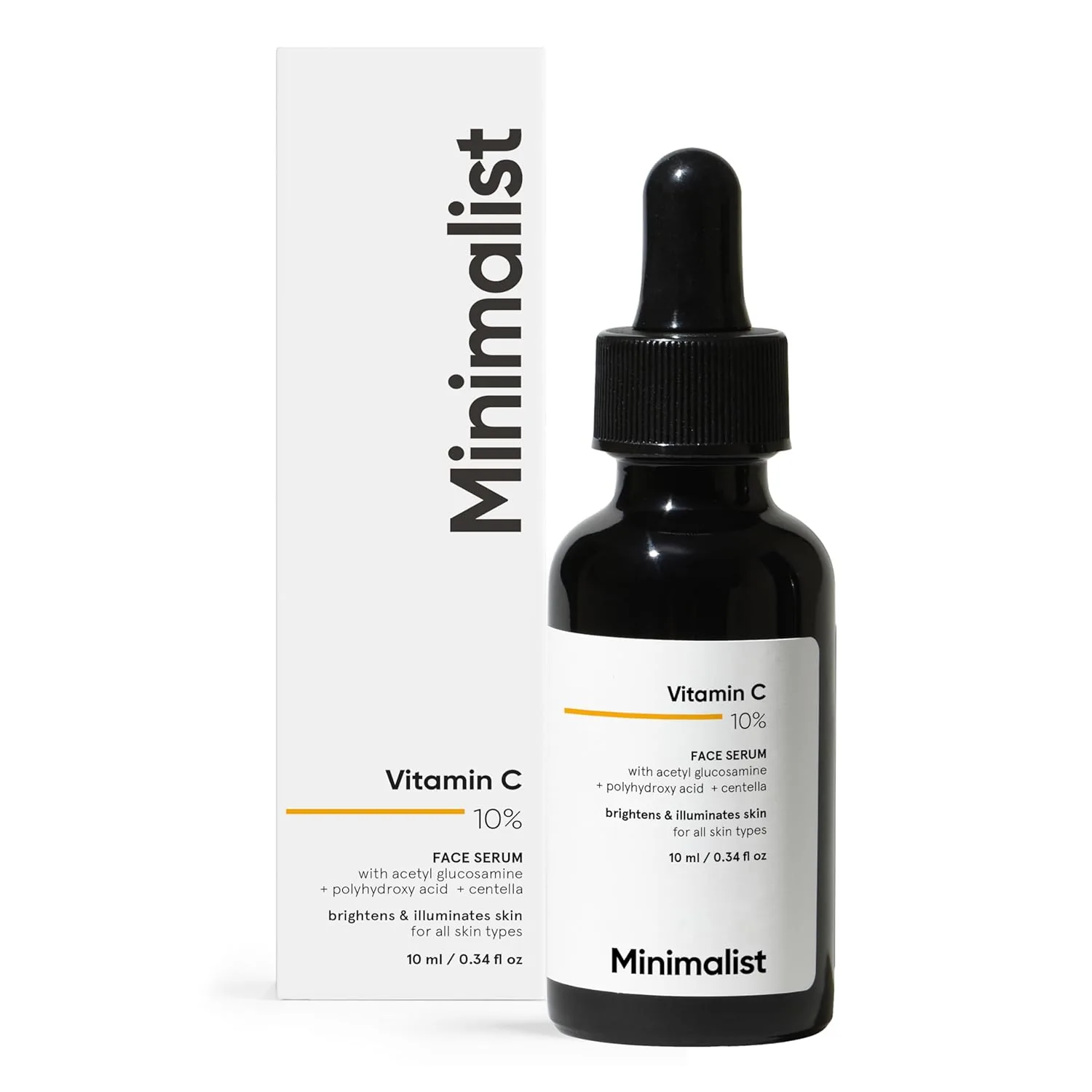 Minimalist 10% Vitamin C Face Serum | Daily Glow Booster | Stable Ethyl Ascorbic Acid Formula for Even Skin Tone-1