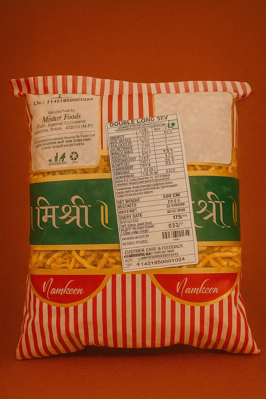 Mishri Sweets Double Long Sev | Crunchy Besan Namkeen | Spicy Black Pepper & Clove Savory Snack-2