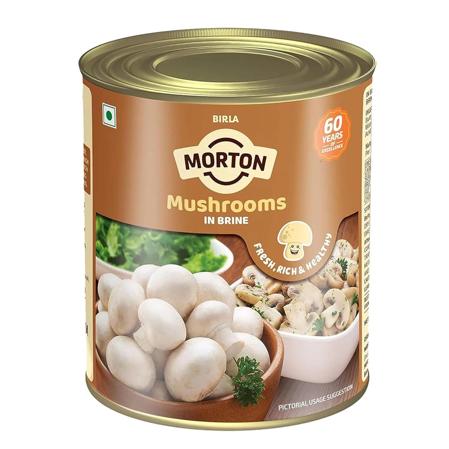 Morton Mushroom - In Brine Morton Mushroom - In Brine--800 g Tin