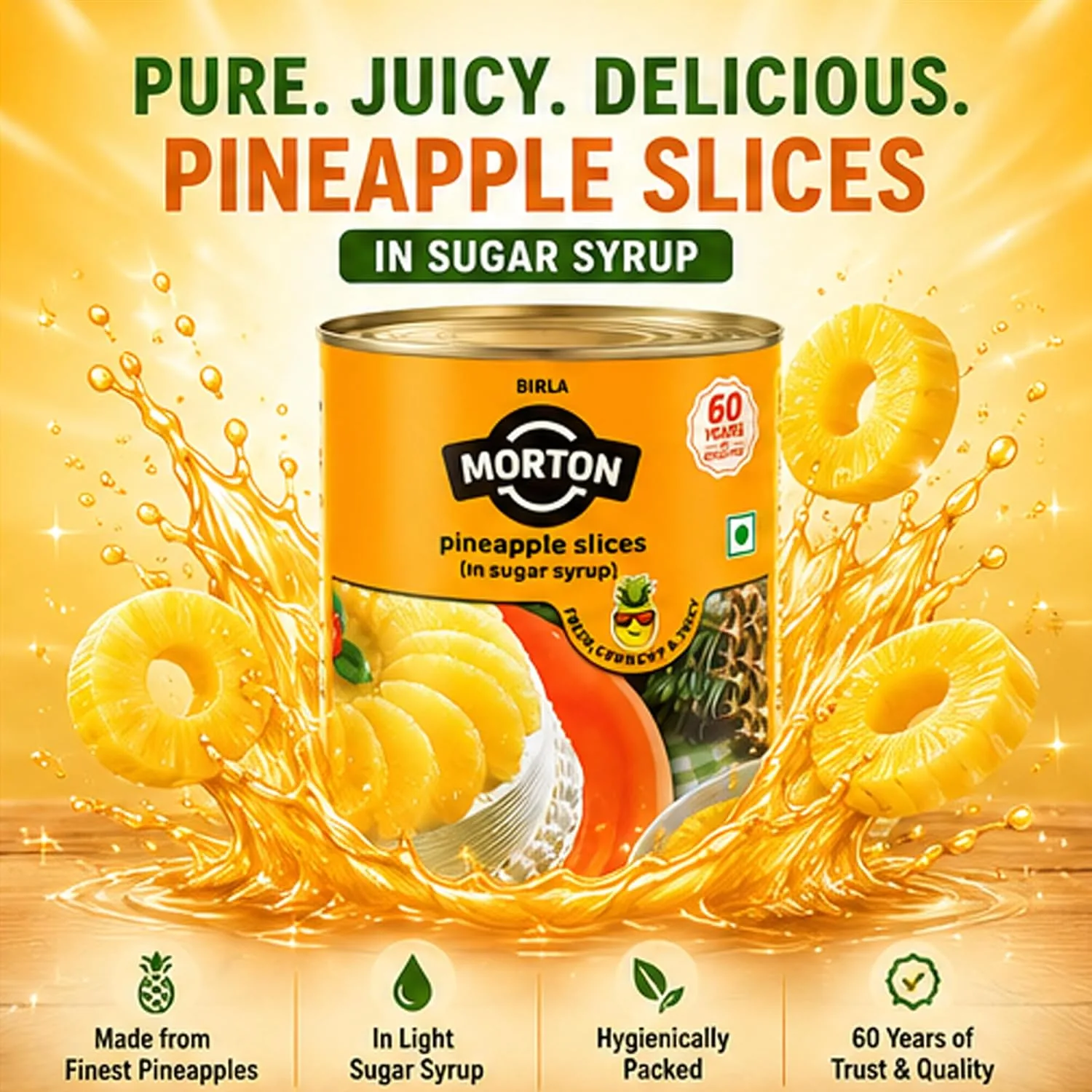Morton Pineapple - Slice Morton Pineapple - Slice--850gm (Pack of 2)