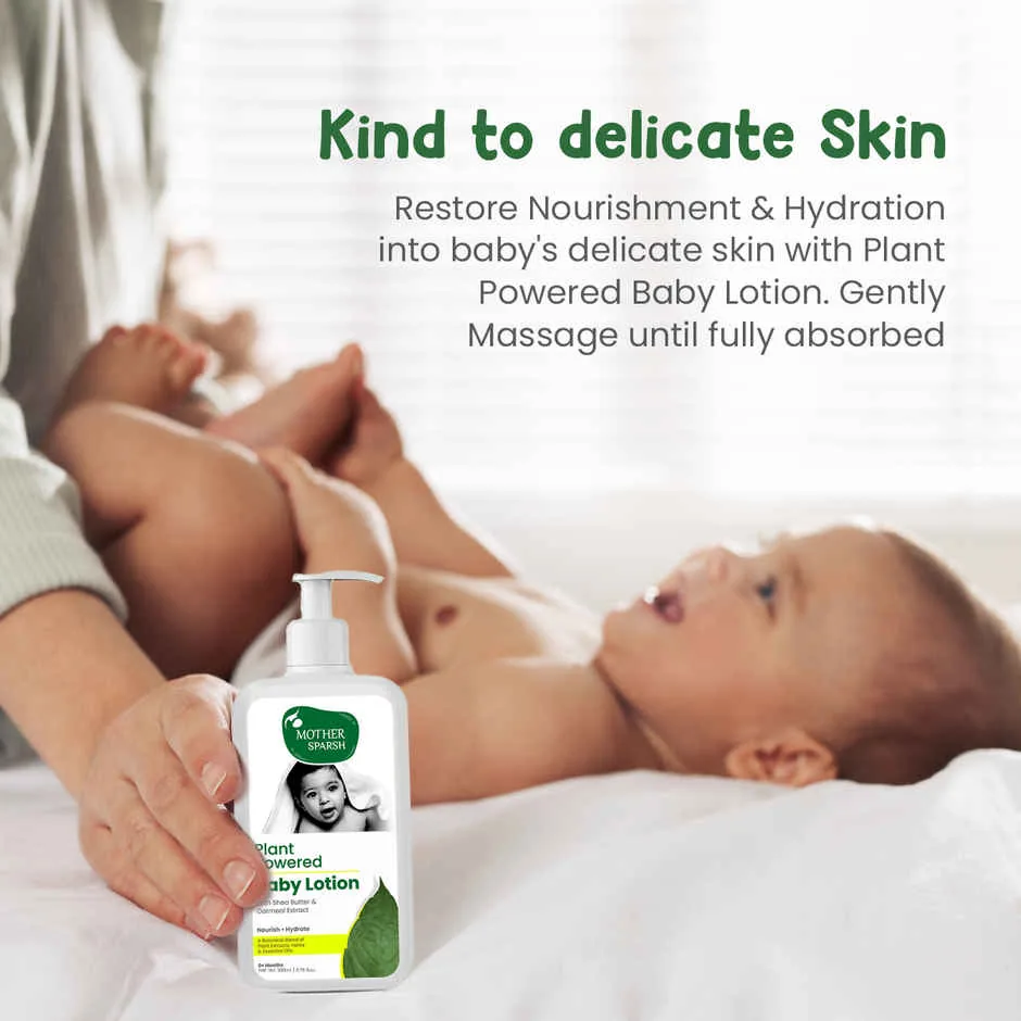 Mother Sparsh Plant Powered Natural Baby Lotion With Organic Shea Butter & Oatmeal Extract For All Day Deep Hydration-5