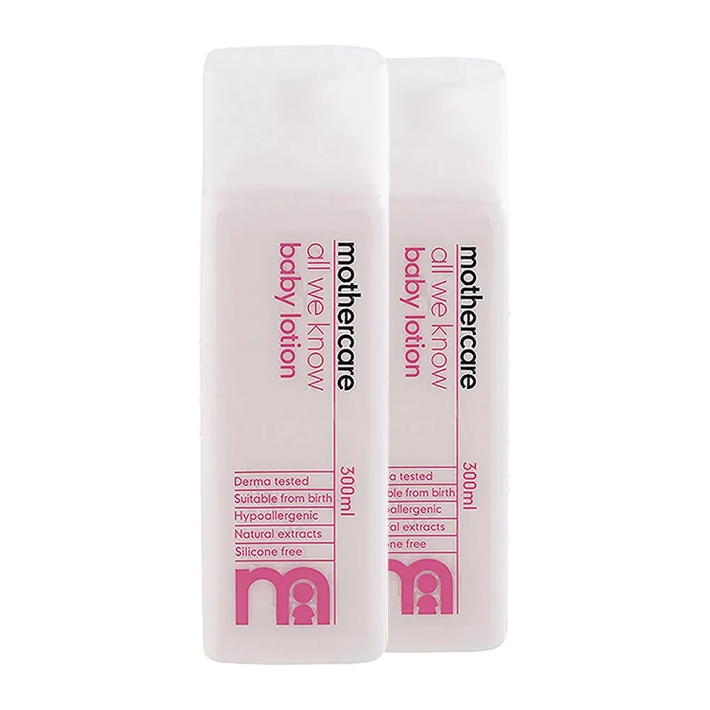 Mothercare All We Know Baby Lotion E 0M+ (Pack of 2) Mothercare All We Know Baby Lotion E 0M+ (Pack of 2)