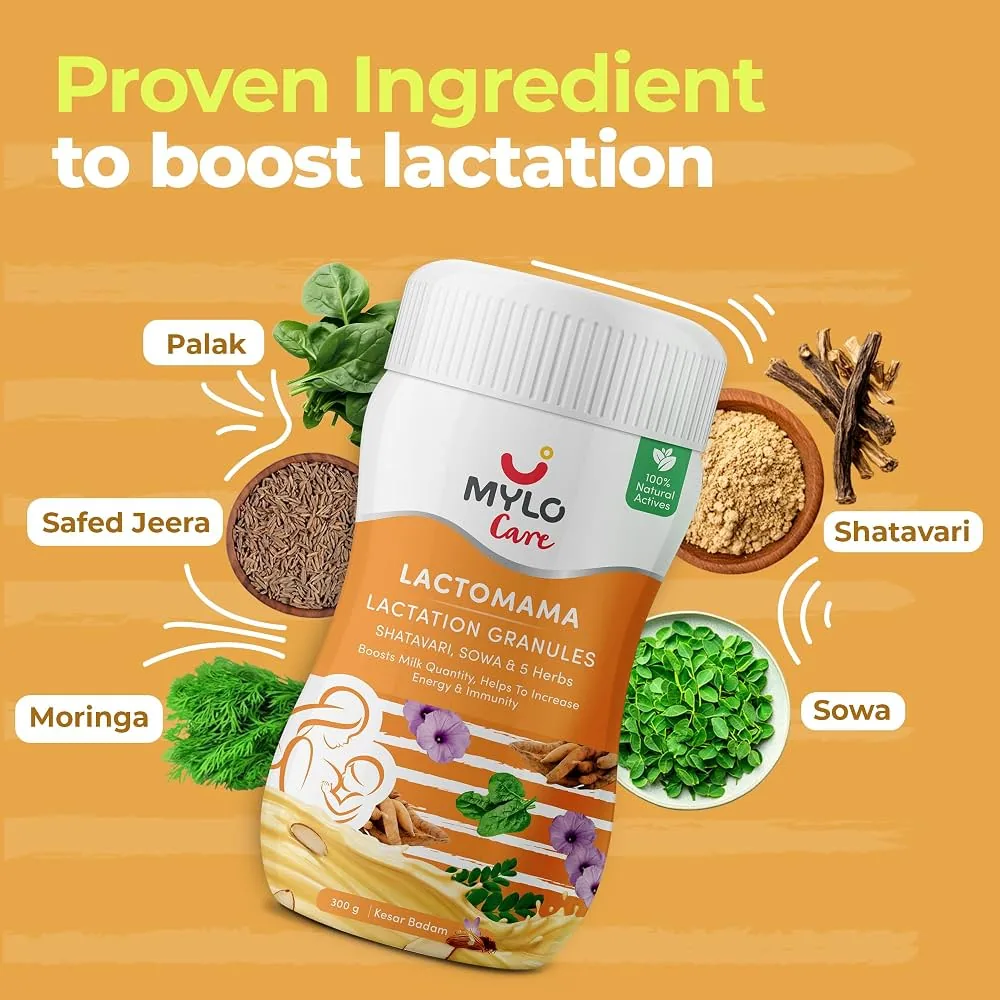 Mylo Care Lactomama Granules | Lactation Support | Kesar Badam Flavor-2