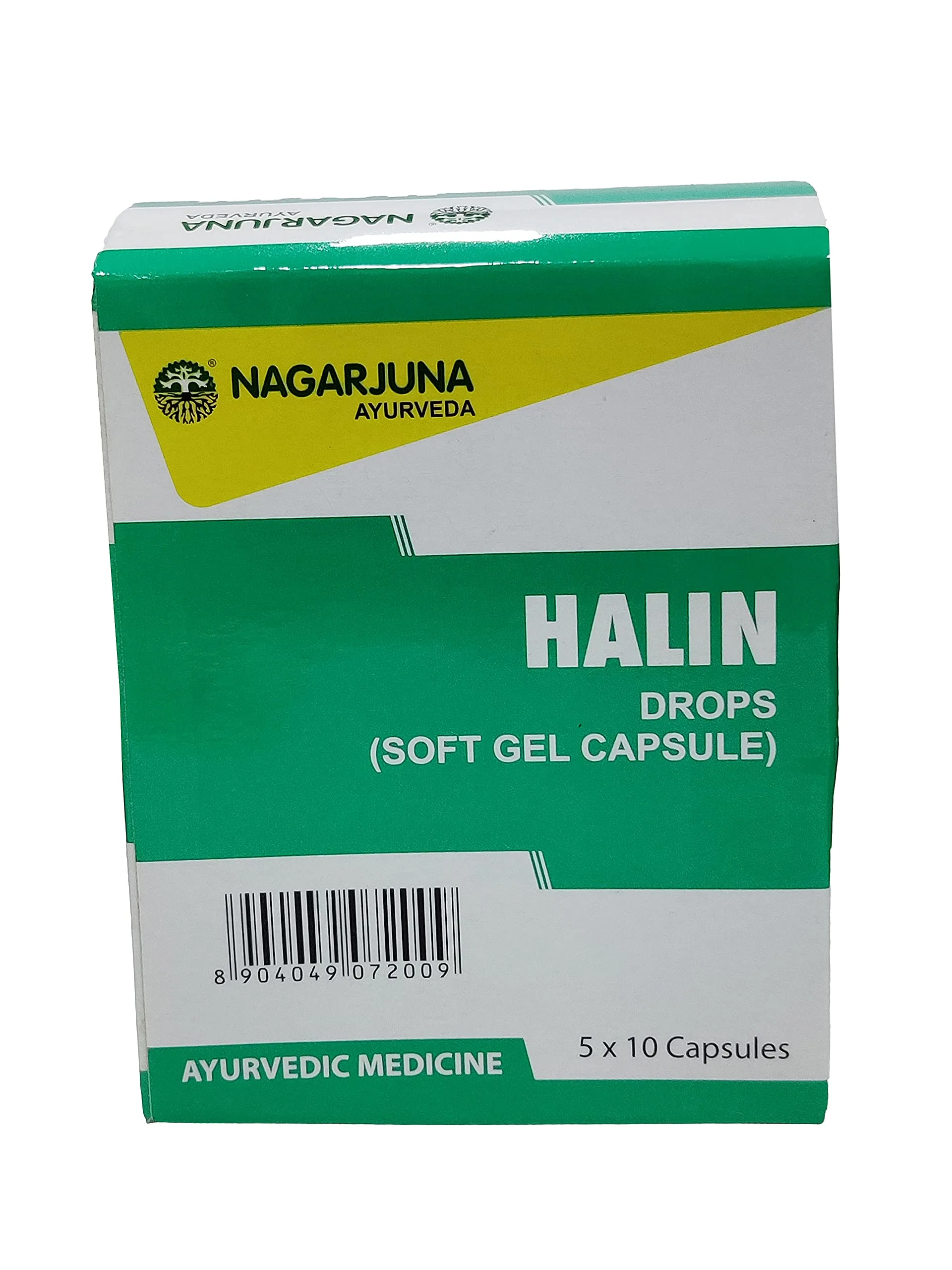 Nagarjuna Ayurveda Halin Drops Soft Gel Capsules | Ayurvedic Inhalant | Relief from Congestion & Cold-2