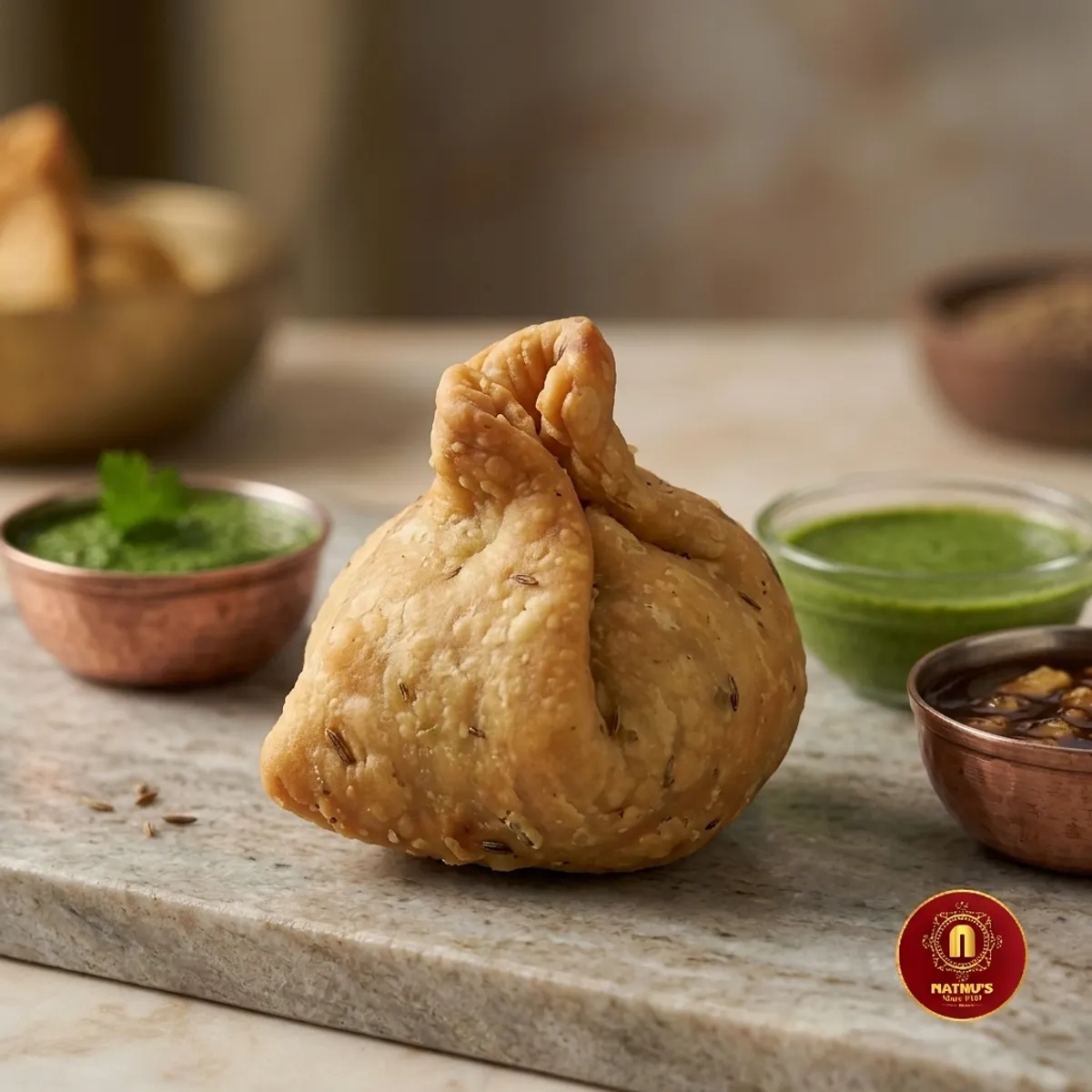 Nathu's Cocktail Samosa | Crispy Mini Tea-Time Snack | Authentic Dal Masala Filling-3
