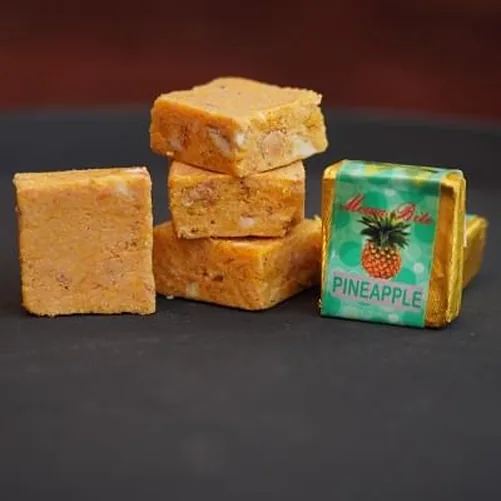 Nathu's Pineapple Mewa Bites | Tropical Dry Fruit Burfi | Authentic Indian Sweets 500 gm