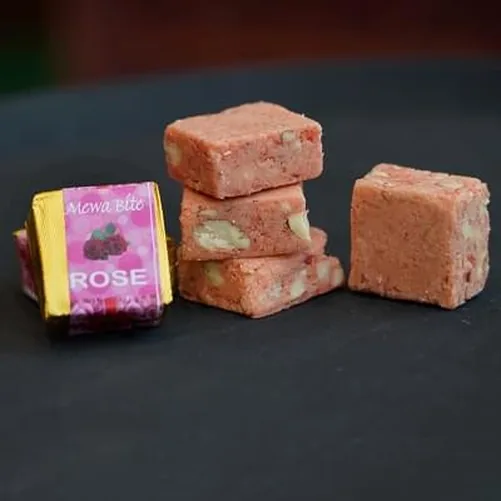 Nathu's Rose Mewa Bites | Rich Dry Fruit Burfi | Floral Fragrant Mithai