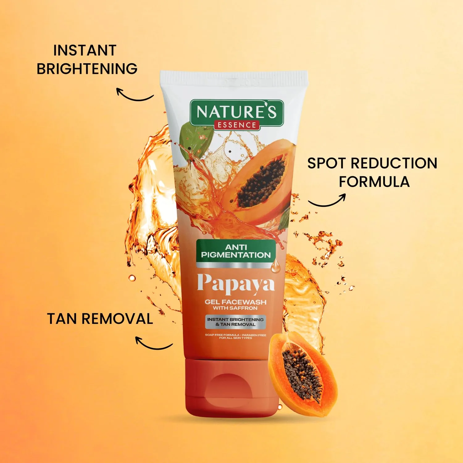 Nature's Essence Anti-Pigmentation Papaya Gel Face Wash | Brightening Cleanser | Reduces Dark Spots and Blemishes-2