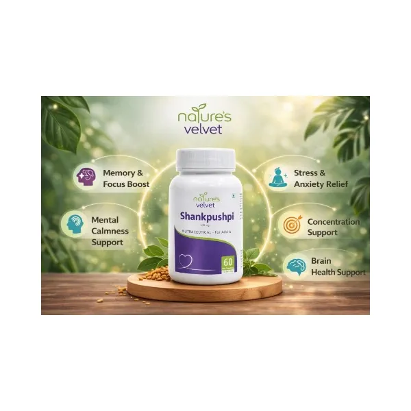 Nature's Velvet Shankpushpi Capsules | Pure Herbal Extract | Natural Brain Tonic for Memory and Focus-2