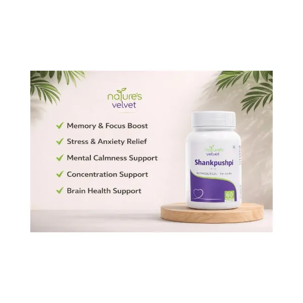Nature's Velvet Shankpushpi Capsules | Pure Herbal Extract | Natural Brain Tonic for Memory and Focus-3