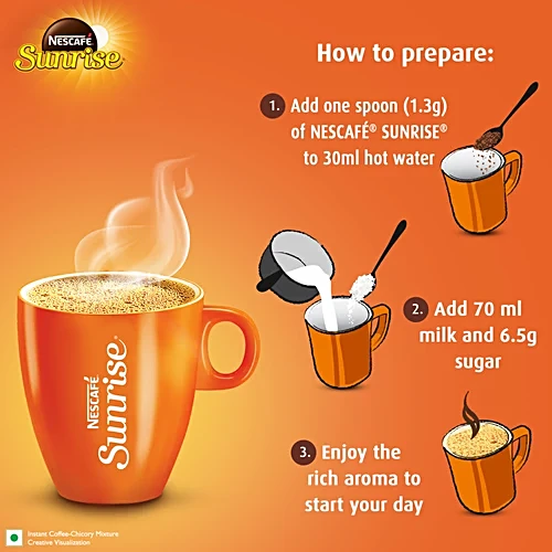 Nescafe Sunrise Instant Coffee | Chicory Mixture | Slow-Roasted South Indian Coffee Beans-2