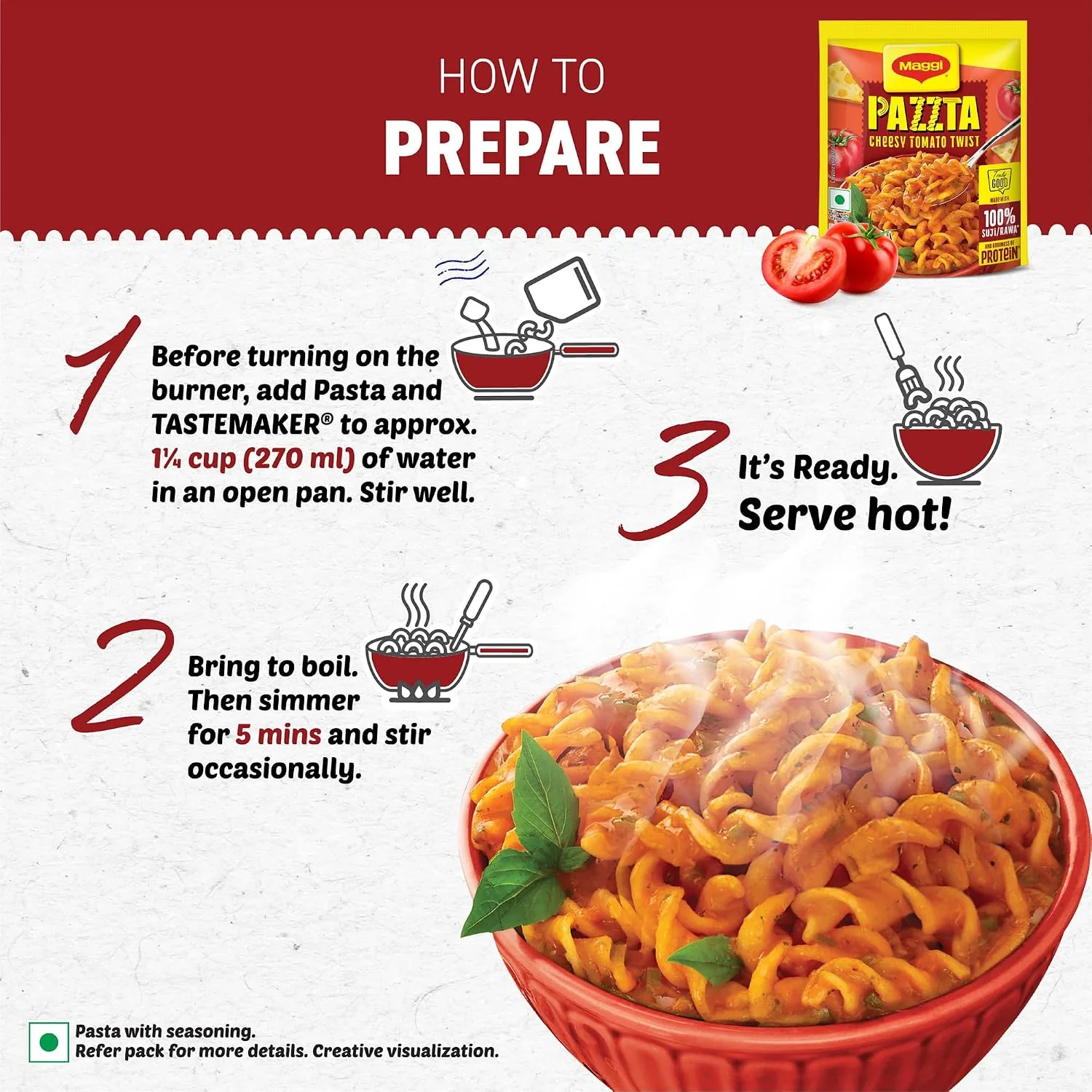 Nestle Maggi Pazzta | Instant Suji Fusilli-8