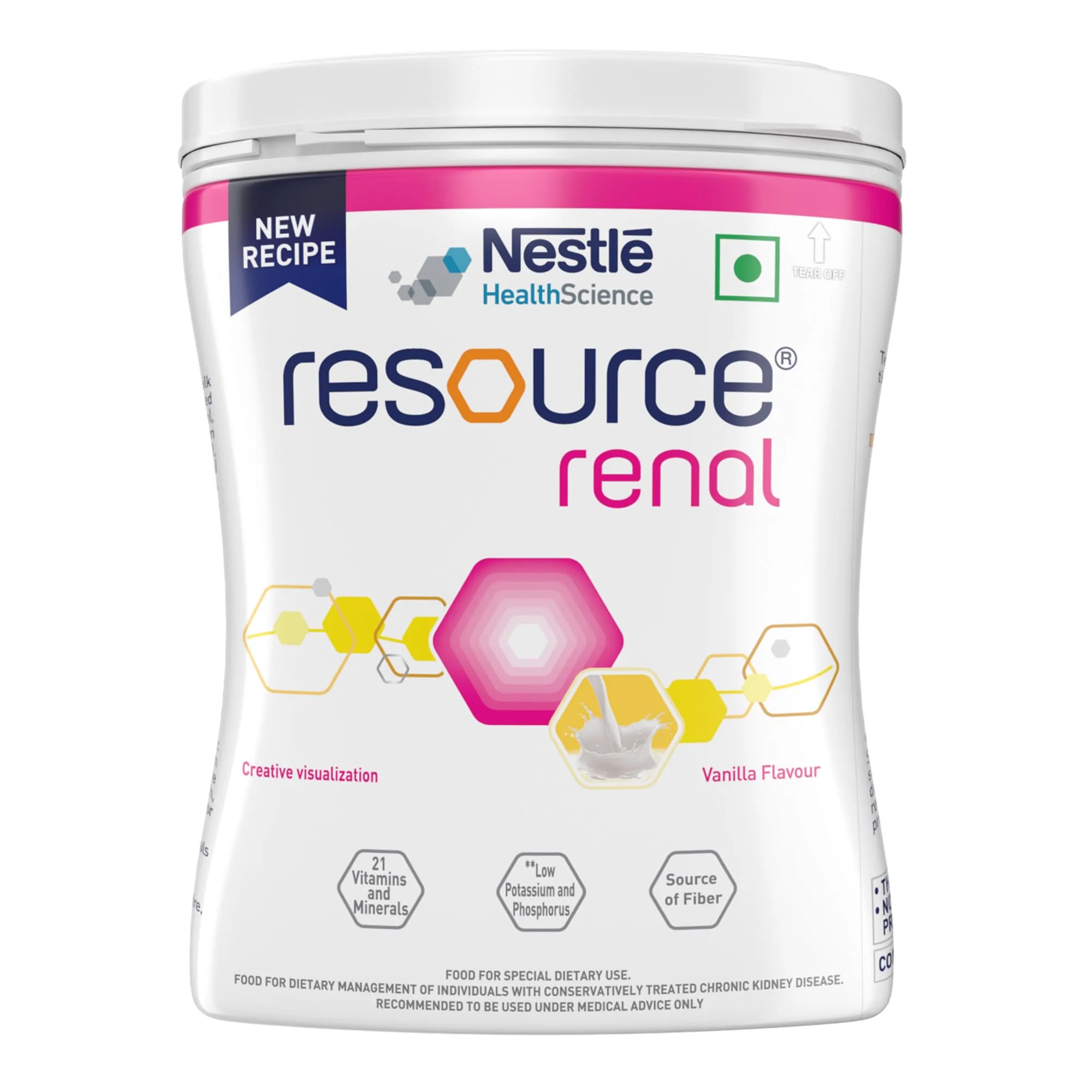 Nestle Resource Renal Protein Powder - Vanilla Flavor | Energy-Dense Protein-Restricted Formula | Kidney Care Nutrition Nestle Resource Renal Protein Powder - Vanilla Flavor | Energy-Dense Protein-Restricted Formula | Kidney Care Nutrition - 400 gm