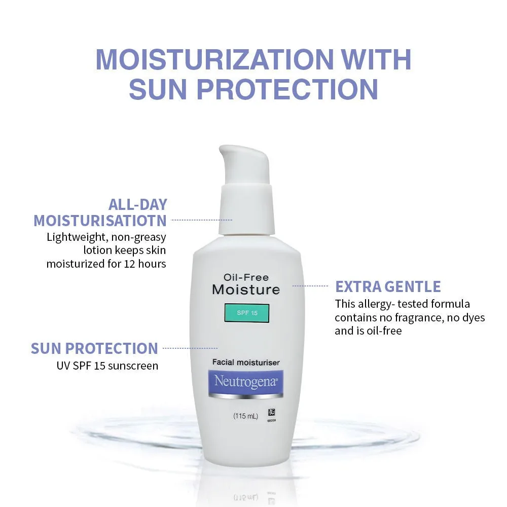 Neutrogena Oil-Free Moisture SPF 15 | Daily Face Moisturizer | Sun Protection for Oily Skin-2