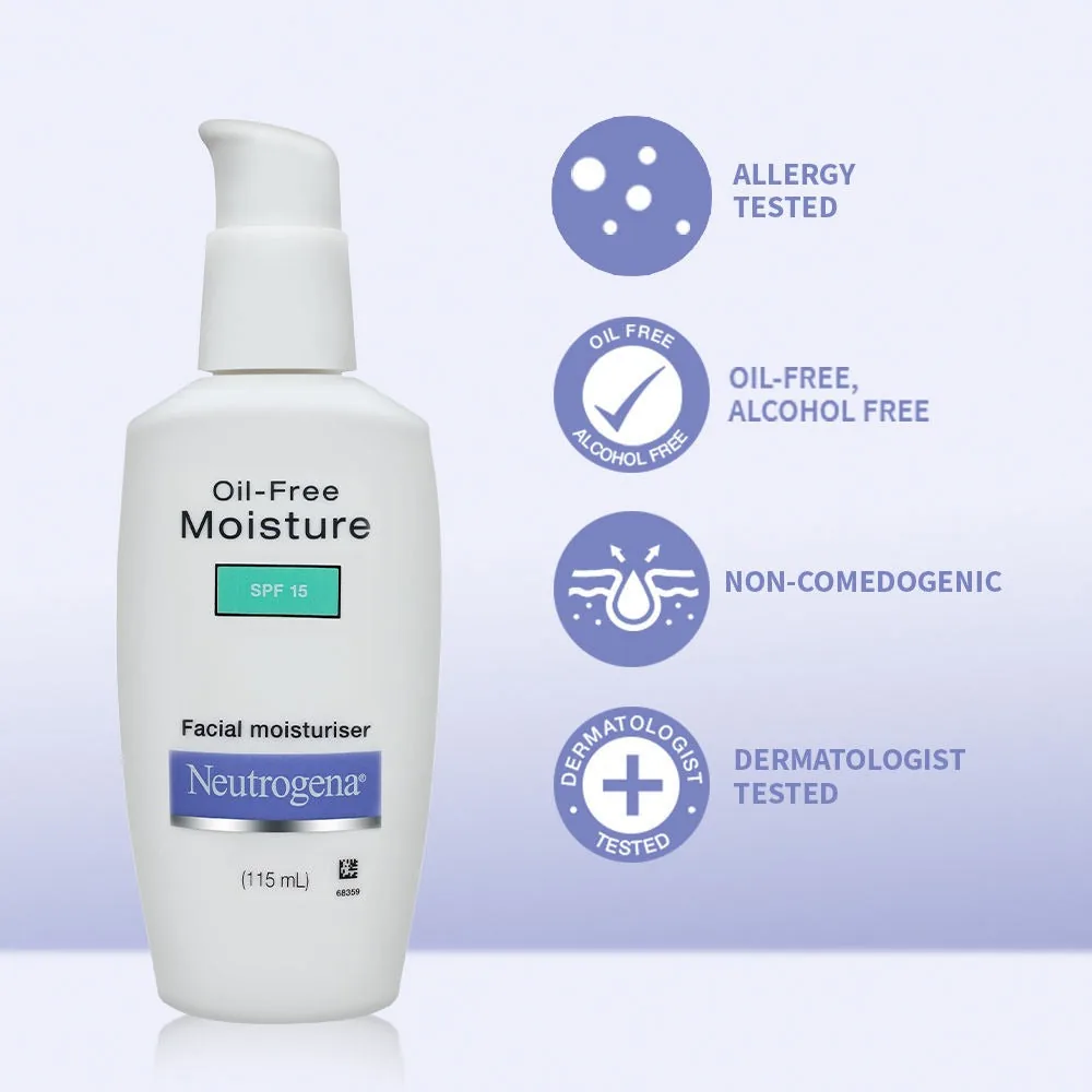Neutrogena Oil-Free Moisture SPF 15 | Daily Face Moisturizer | Sun Protection for Oily Skin-3