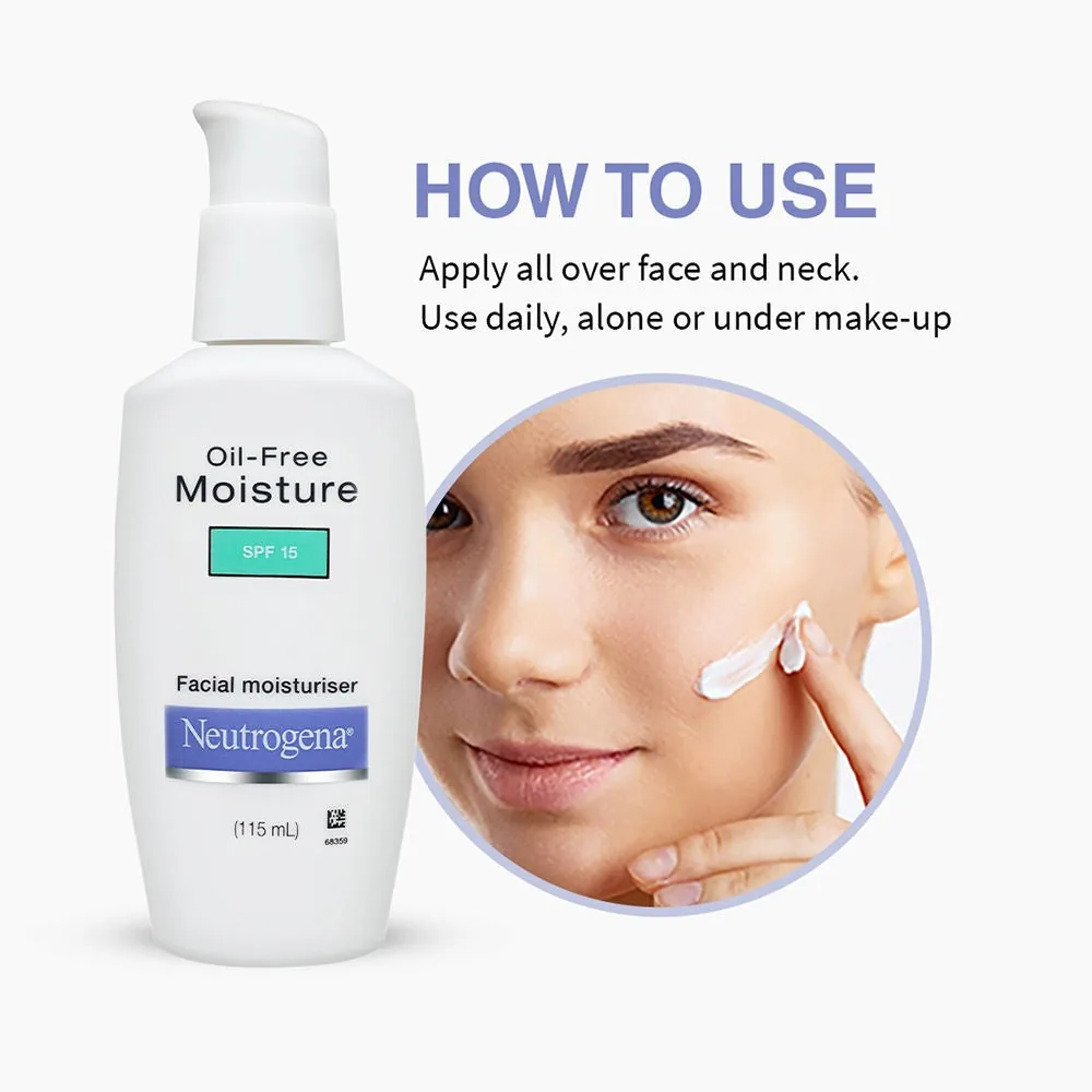 Neutrogena Oil-Free Moisture SPF 15 | Daily Face Moisturizer | Sun Protection for Oily Skin-4