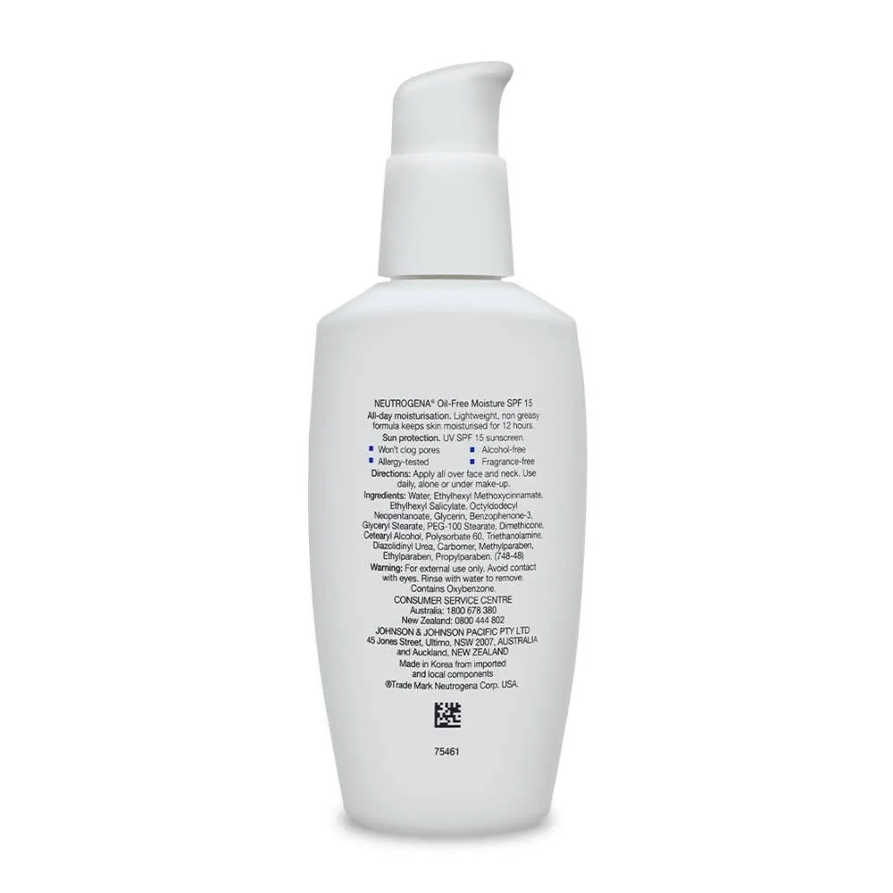 Neutrogena Oil-Free Moisture SPF 15 | Daily Face Moisturizer | Sun Protection for Oily Skin-2