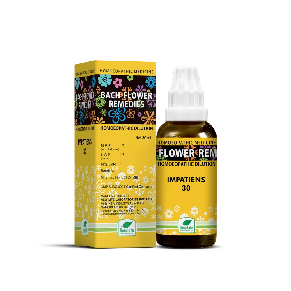 New Life Homeopathy Bach Flower Remedies Impatiens Dilution | Emotional Balance Support | Wellness Solution-3