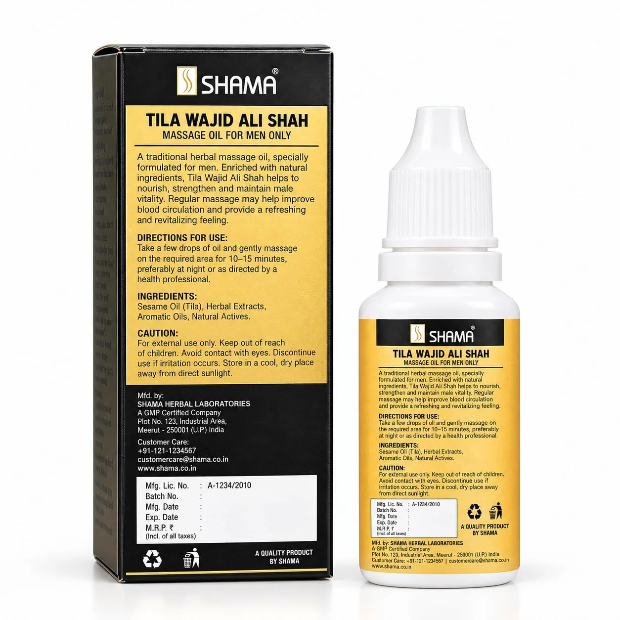 New Shama Tila Wajid Ali Shah | Unani Male Massage Oil | Vigor & Circulation Support-3