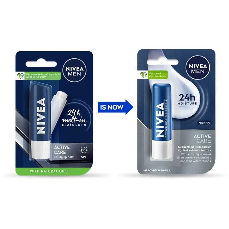 Nivea Men Active Care Lip Balm | Shine-Free Moisture | SPF 15 Sun Protection-2