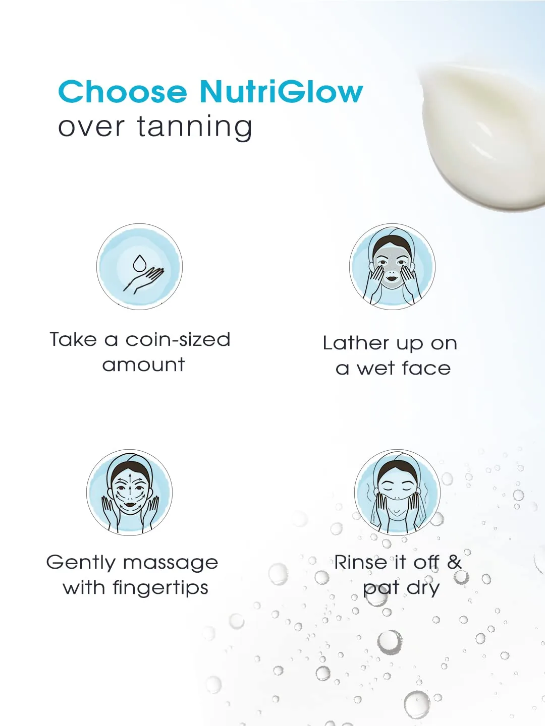 NutriGlow Advance Organics De Tan Cream Cleanser | Brightening Face Wash | Tan Removal & Hydration-5
