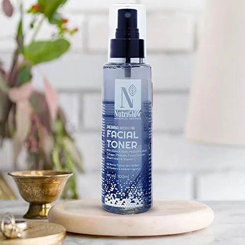 NutriGlow Advanced Organics Derma Repair Facial Toner | Skin Repairing & Pore Tightening Formula | pH Balancing Daily Mist-2